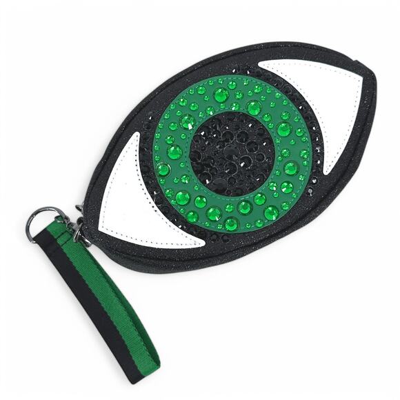 Eyeball Clutch Cosmetic Bag Bath and Body Works Halloween Green Eye Purse - Picture 3 of 7